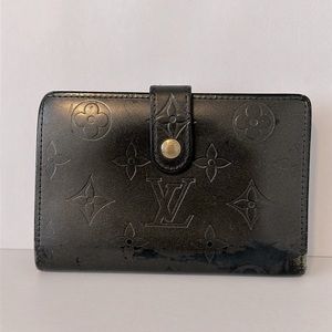 10 Grey Vernis Louis Vuitton Monogram Juliette Leather Wallet RARE
